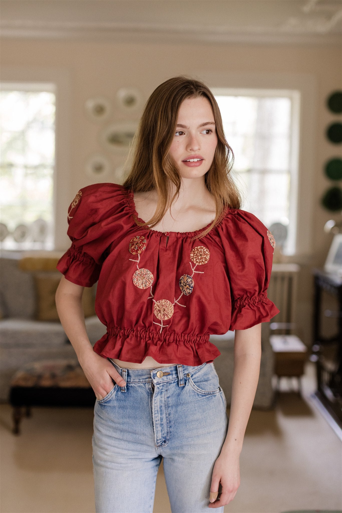 The Albany Blouse | Yo-Yo Appliqué