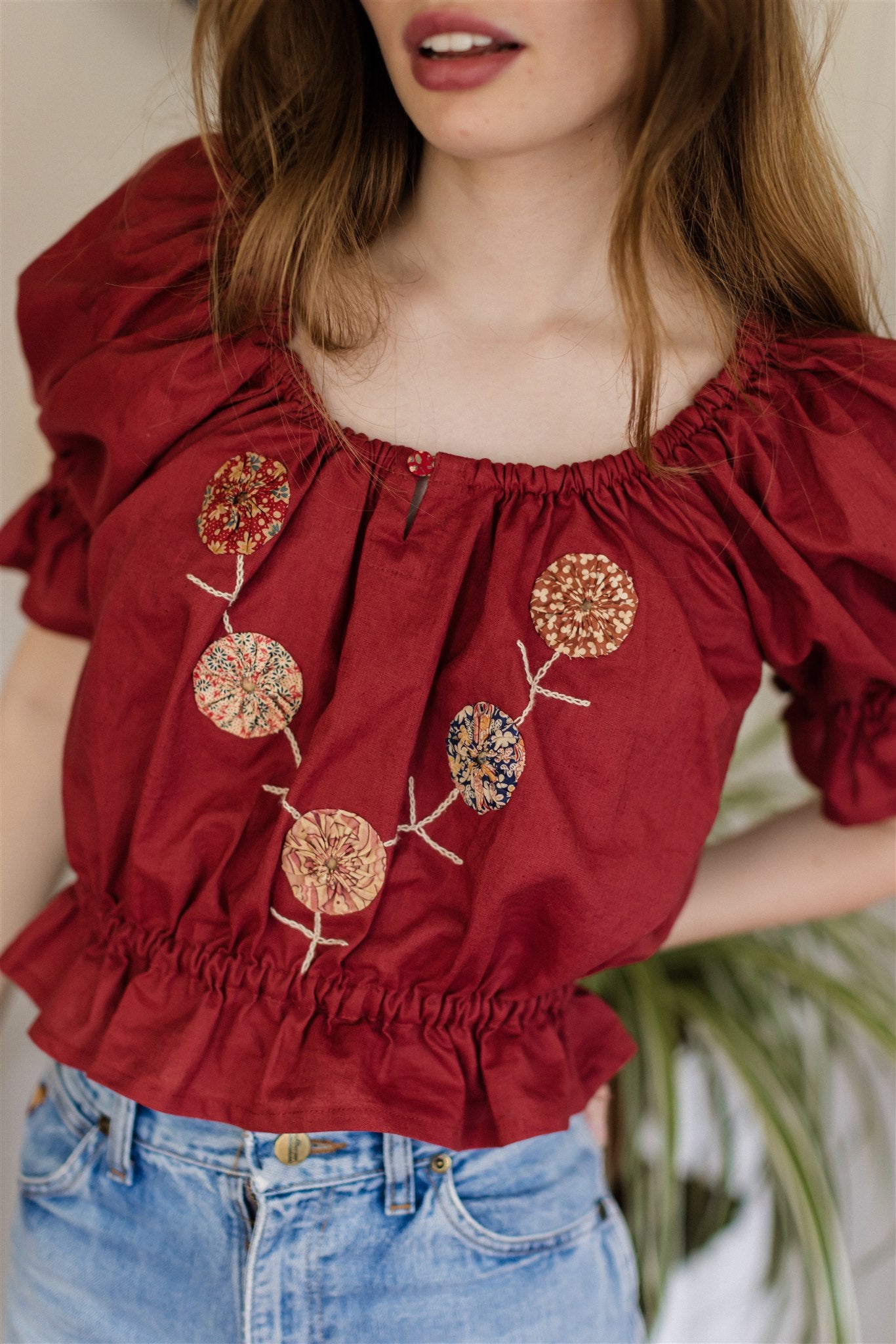 The Albany Blouse | Yo-Yo Appliqué