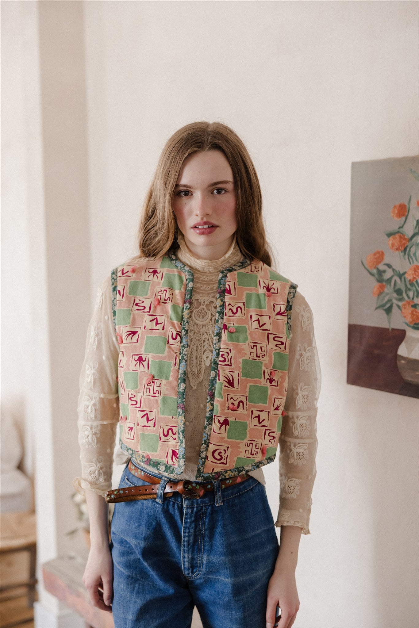 Margaux Folk Vest | Village Square