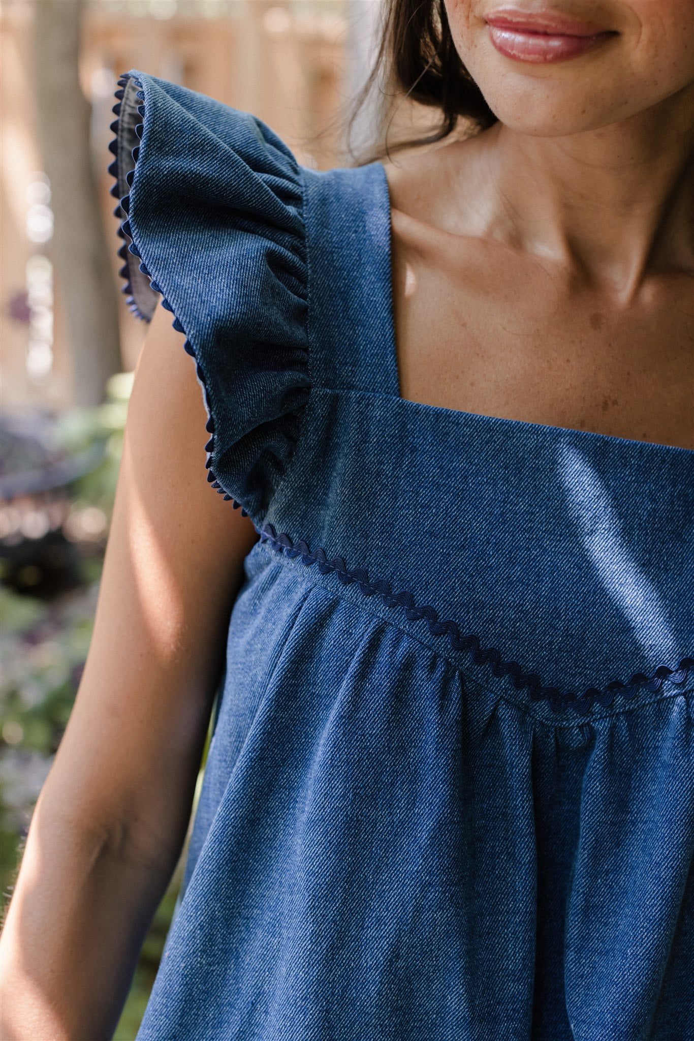 The Chore Dress in Blue Jean