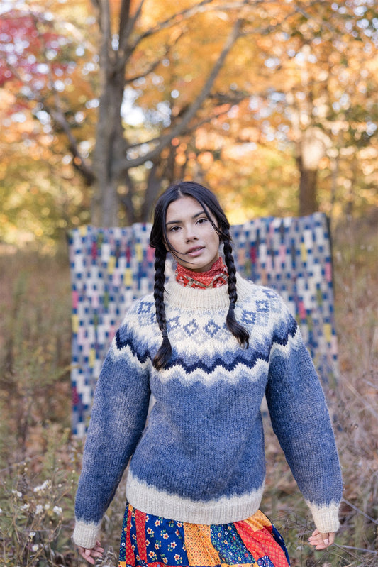 Denim Blue Icelandic Pullover