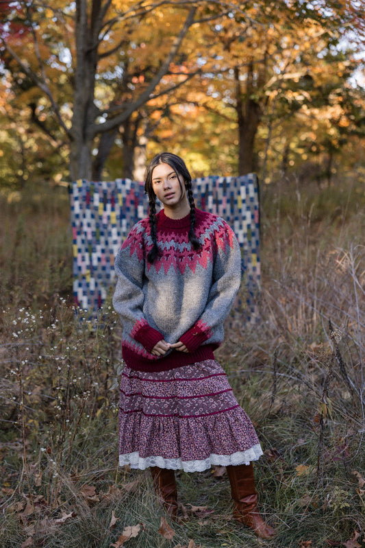 Mulberry Wine Icelandic Pullover
