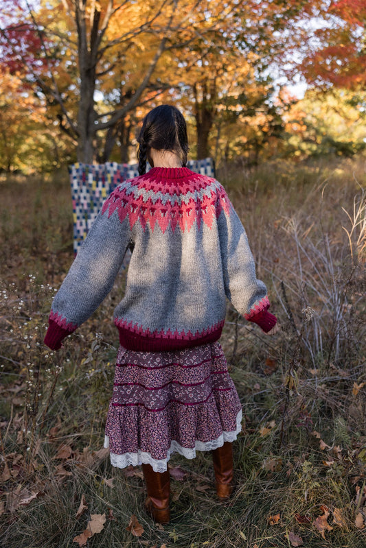 Mulberry Wine Icelandic Pullover