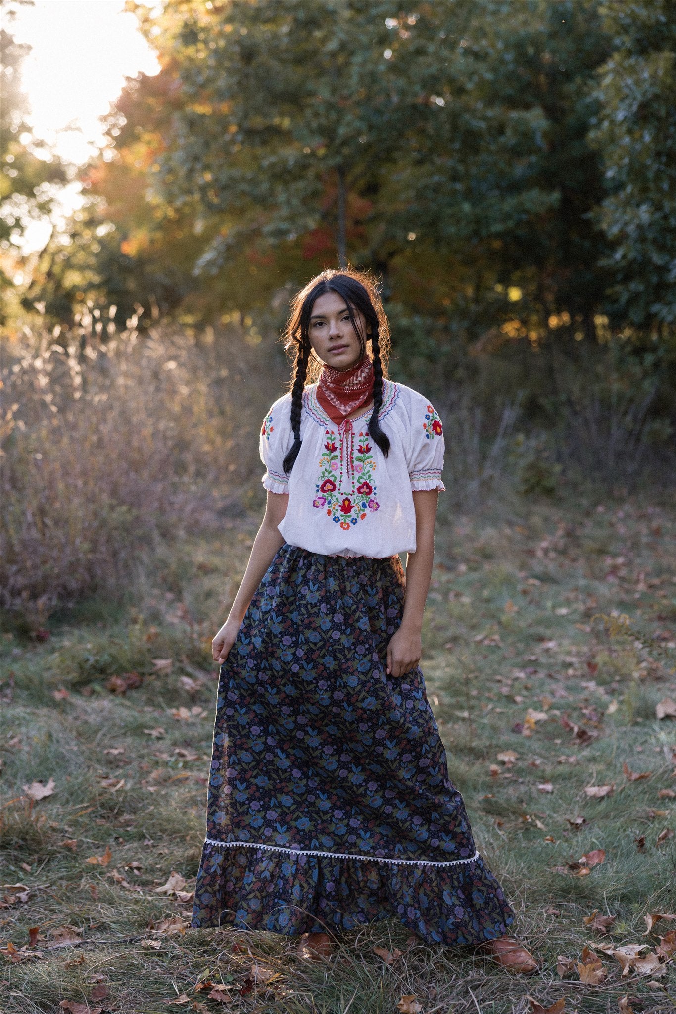 Short Sleeved Hungarian Folk Blouse