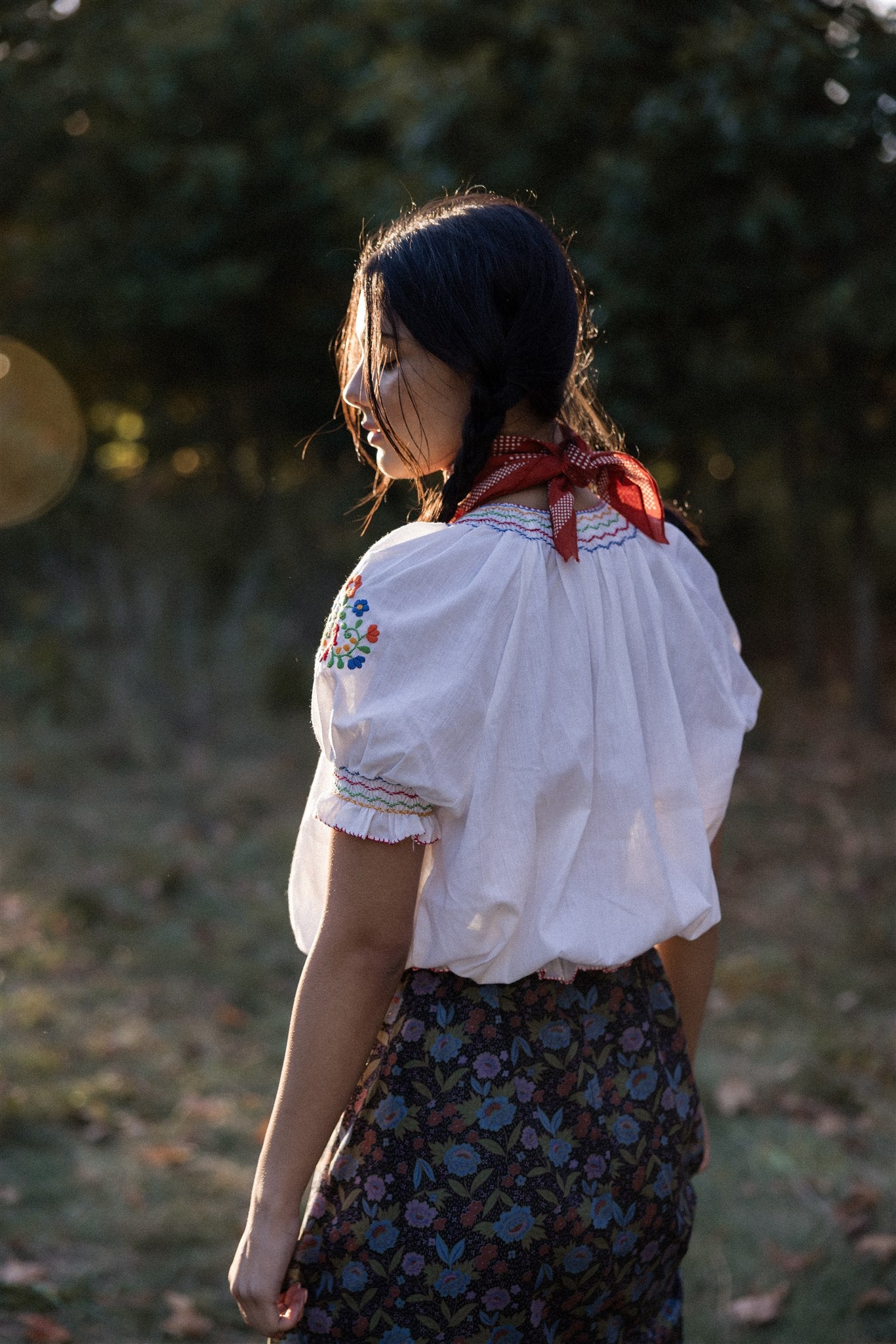 Short Sleeved Hungarian Folk Blouse
