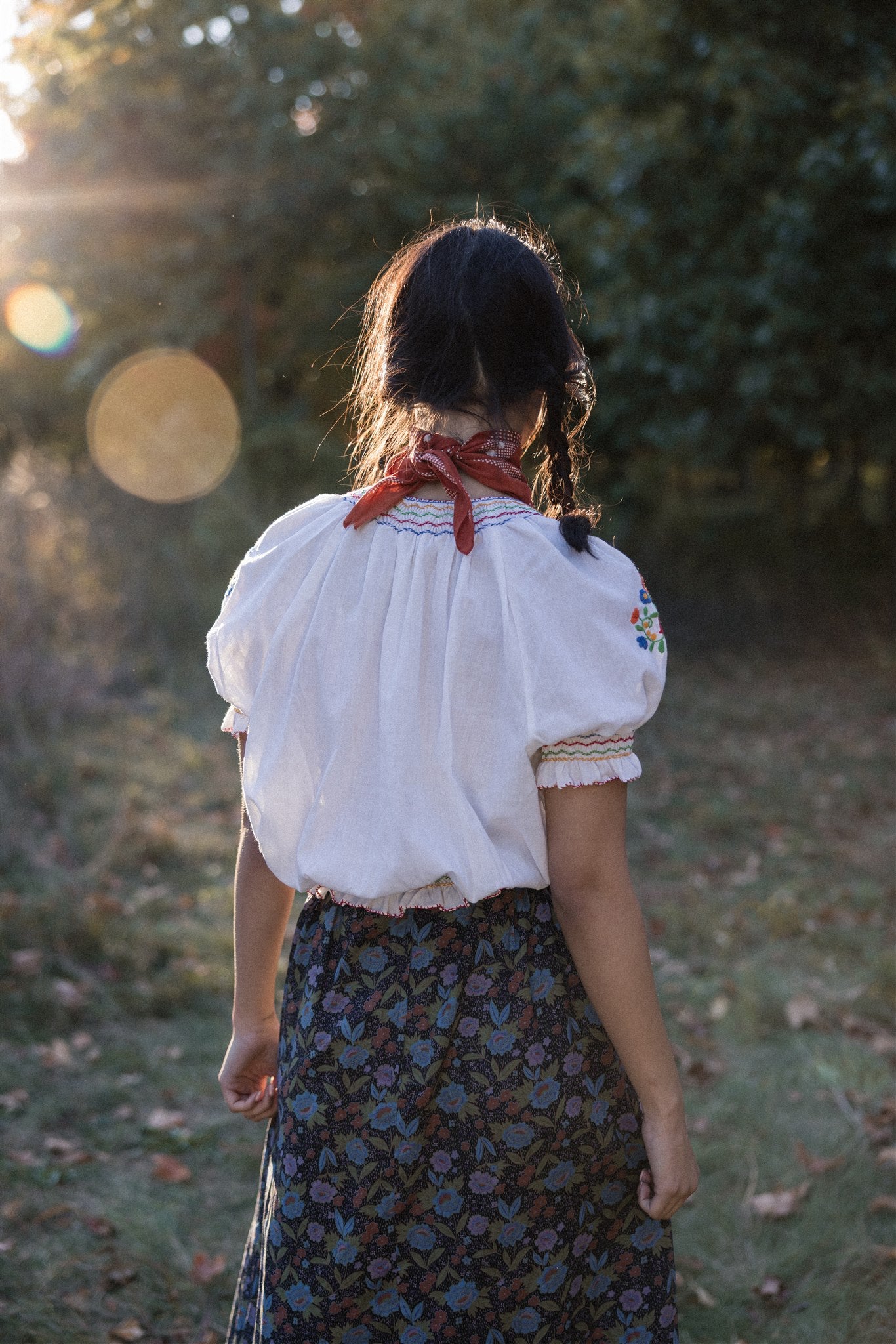 Short Sleeved Hungarian Folk Blouse