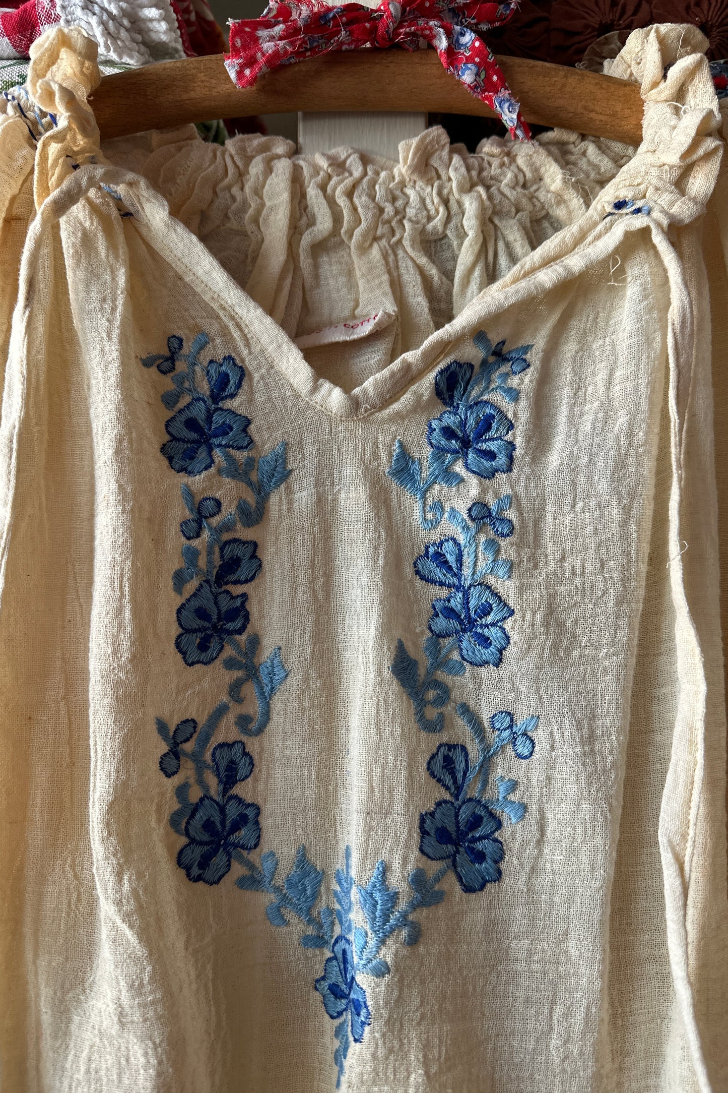 Gauze Peasant Blouse
