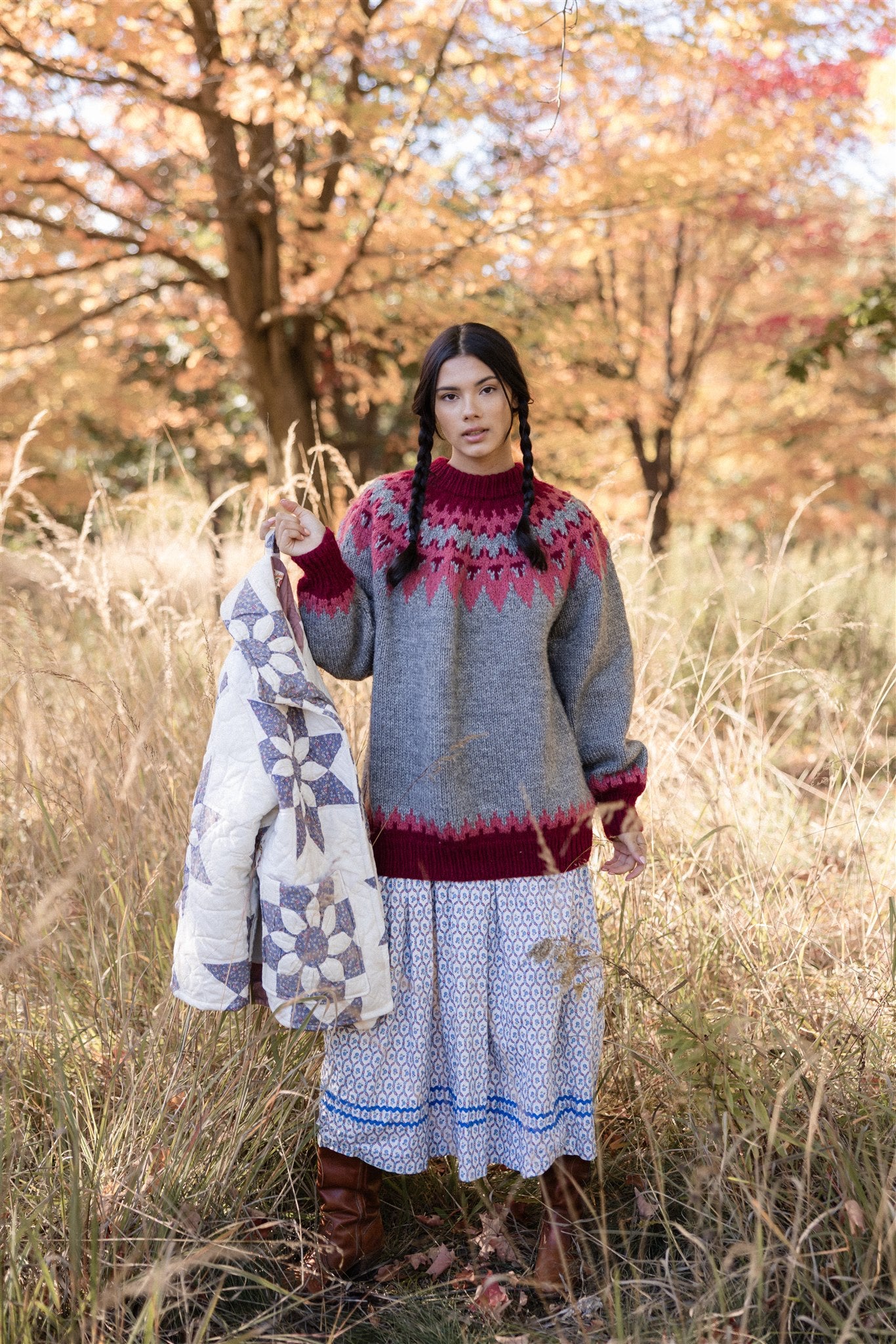 Mulberry Wine Icelandic Pullover