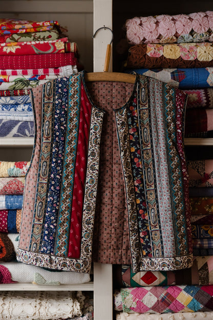 Quilted Folk Vest