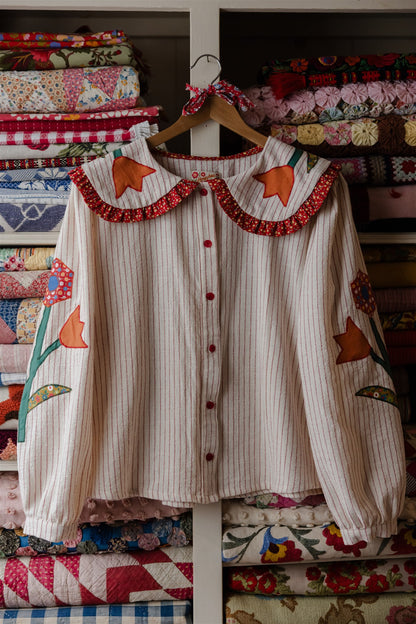 The Tillie Work Shirt | Red Stripe