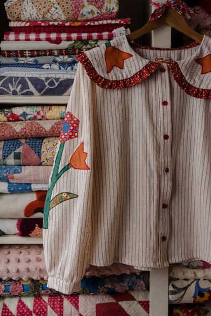 The Tillie Work Shirt | Red Stripe