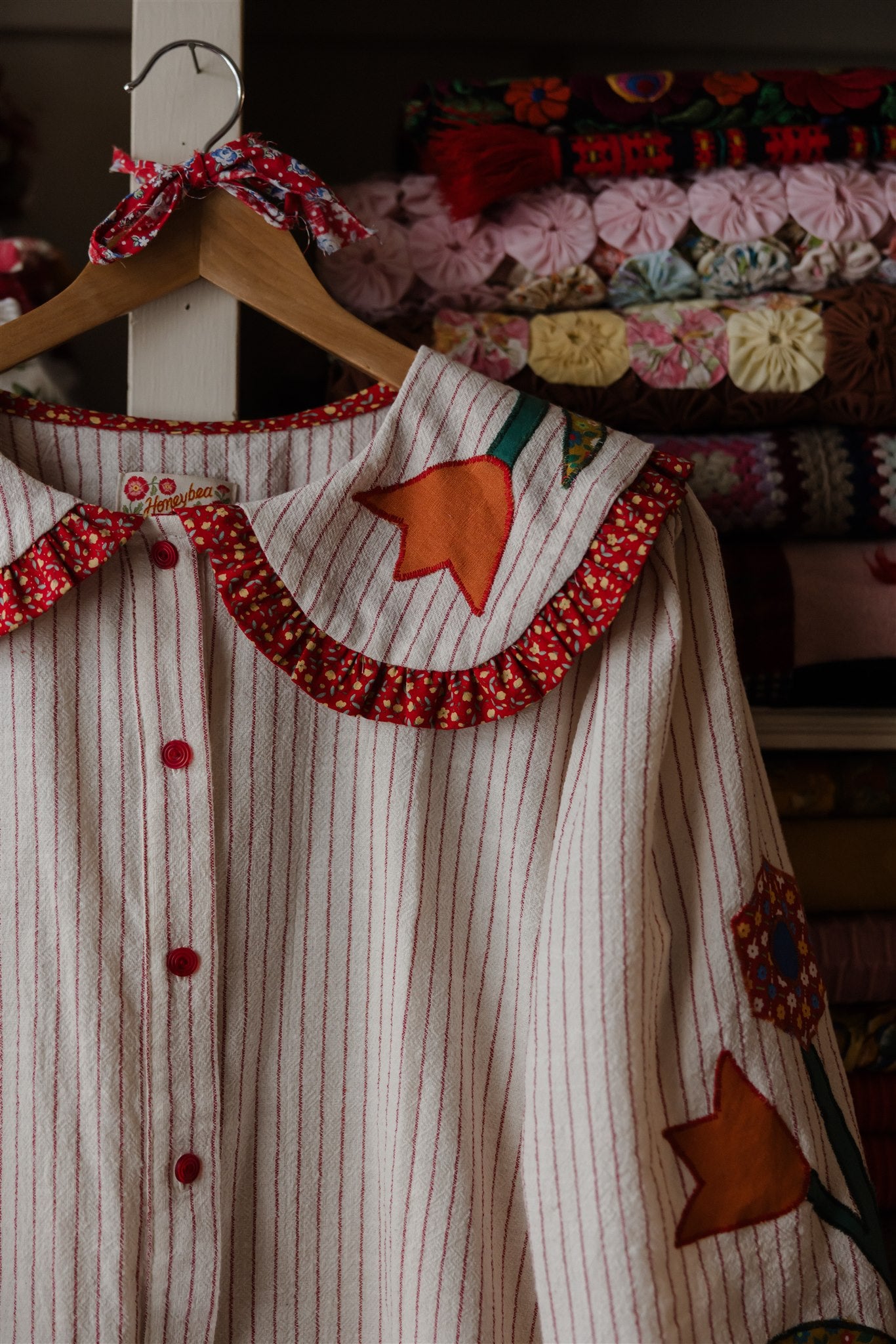 The Tillie Work Shirt | Red Stripe