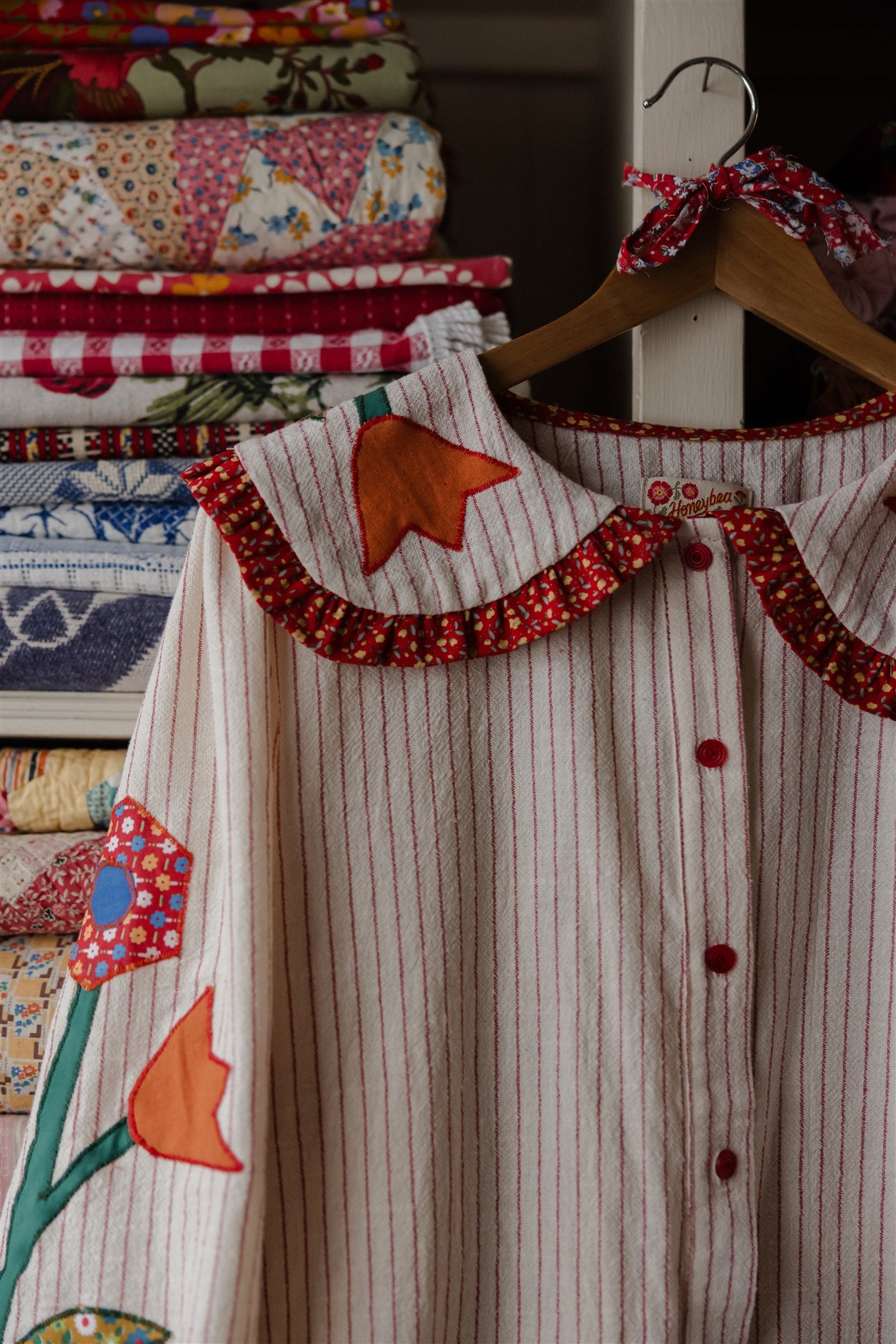 The Tillie Work Shirt | Red Stripe