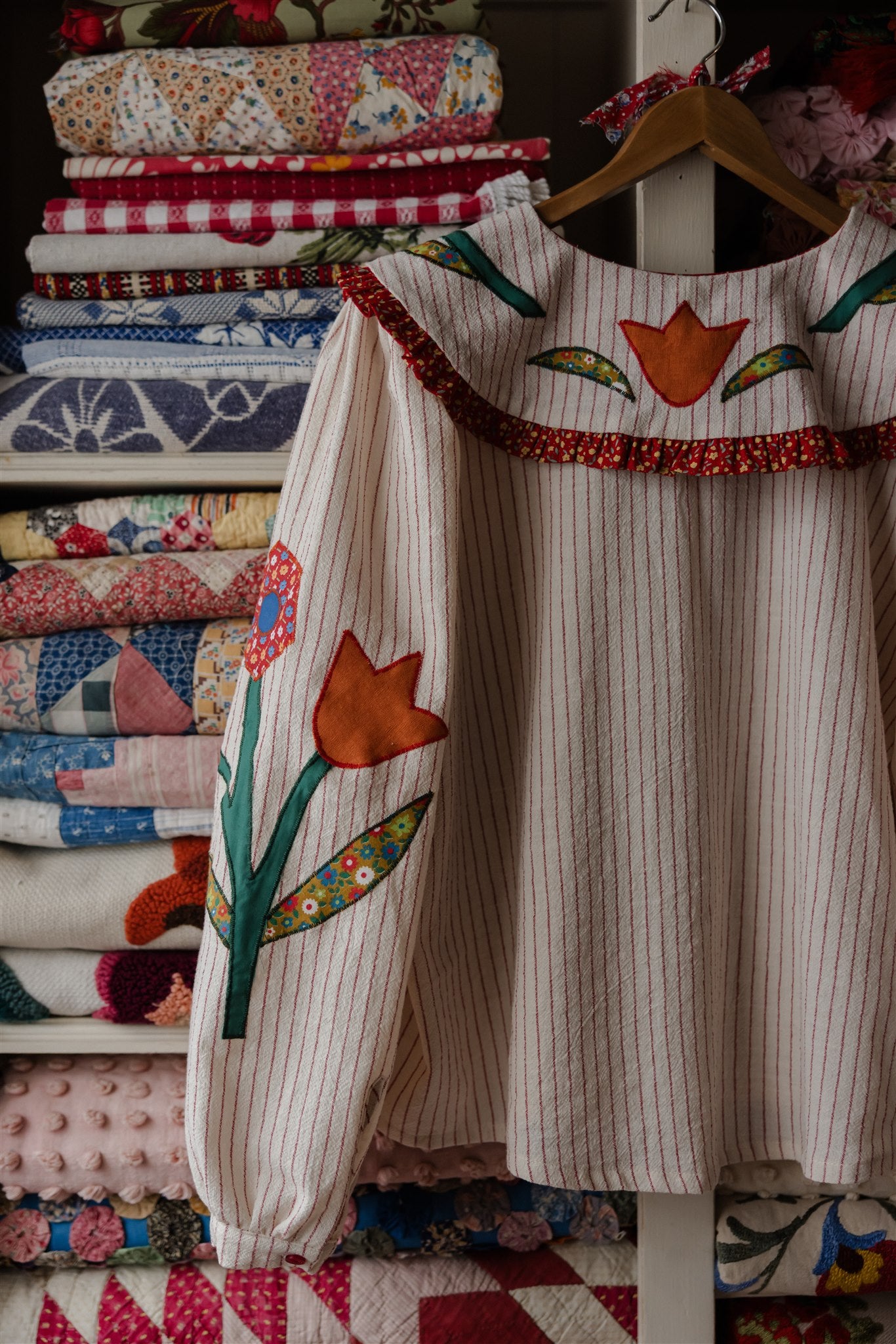 The Tillie Work Shirt | Red Stripe