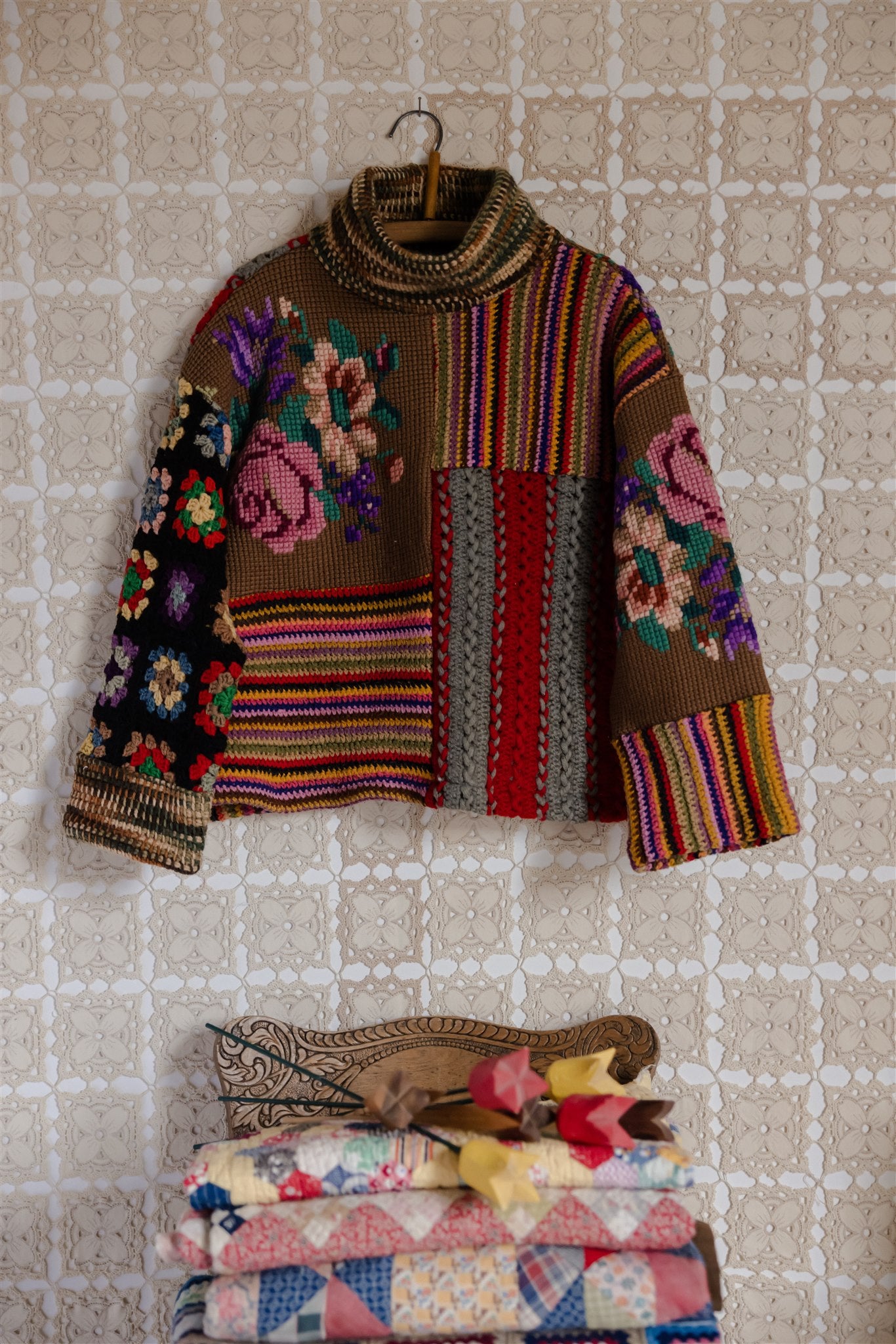 The Patchwork Pullover | Short 3/8