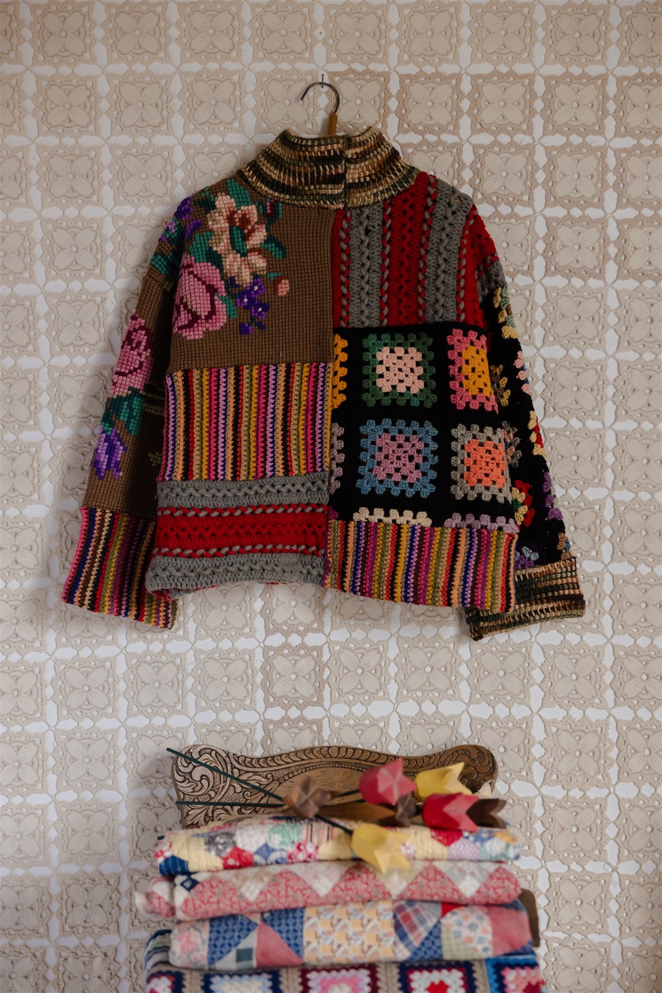 The Patchwork Pullover | Short 3/8