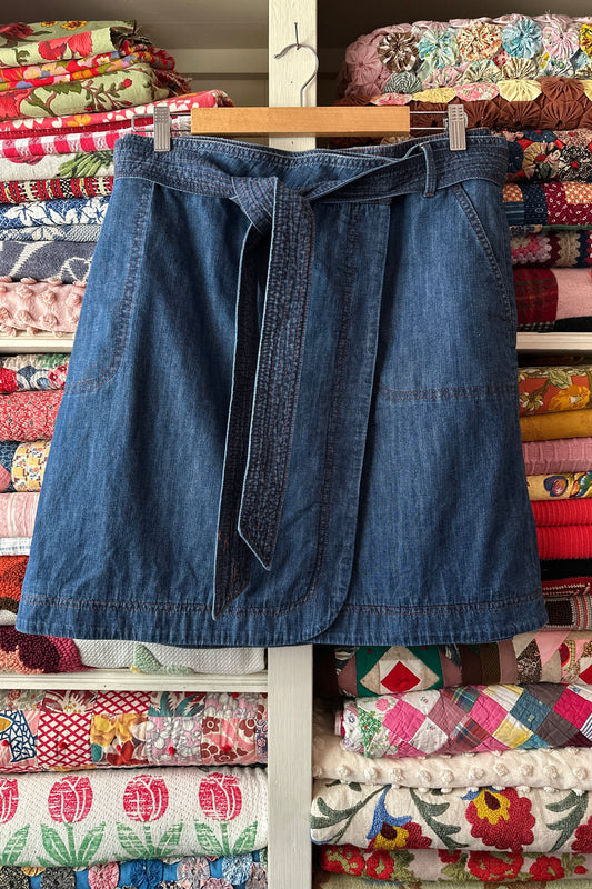 Denim Wrap Skirt