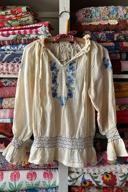 Gauze Peasant Blouse