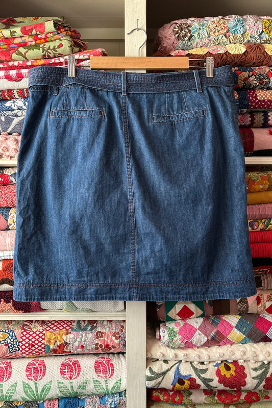 Denim Wrap Skirt