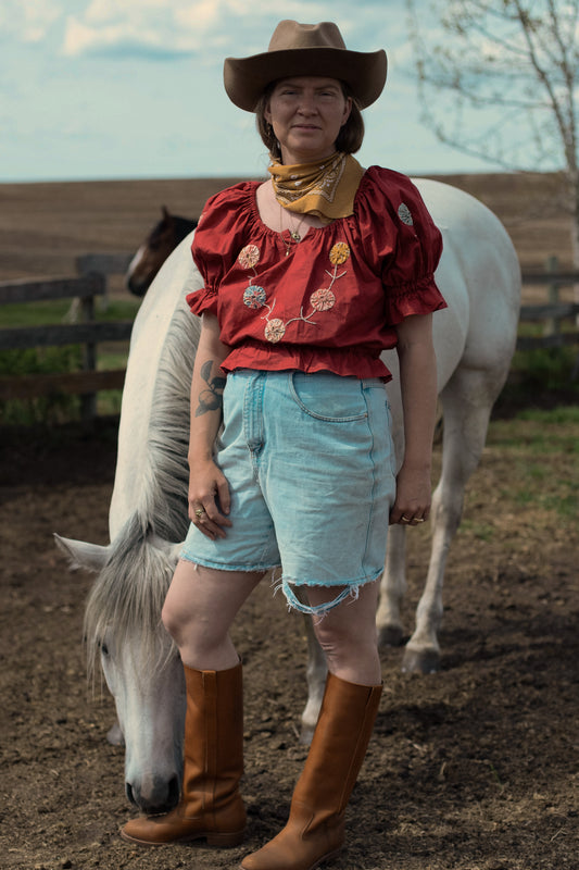 The Albany Blouse | Yo-Yo Appliqué