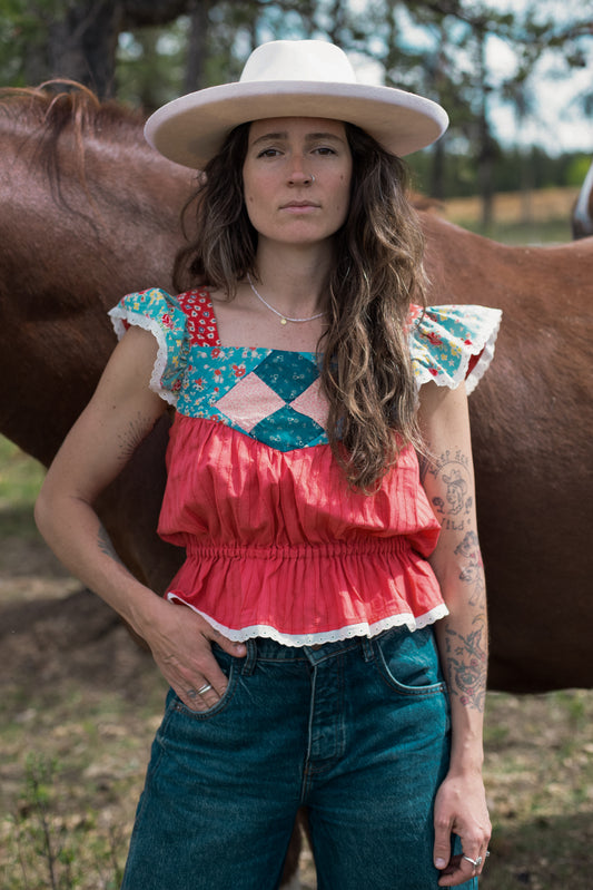 The Molly Top in Reunion Patchwork