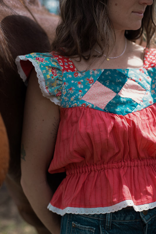 The Molly Top in Reunion Patchwork